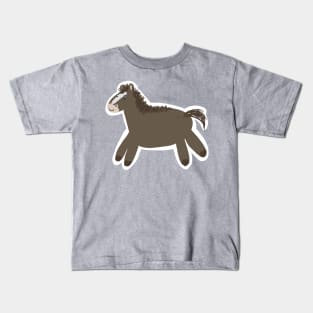 Horse drawn badly- brown Kids T-Shirt